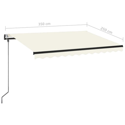Tenda Automatica con Sensore Vento e LED 350x250 cm Crema | homemem39