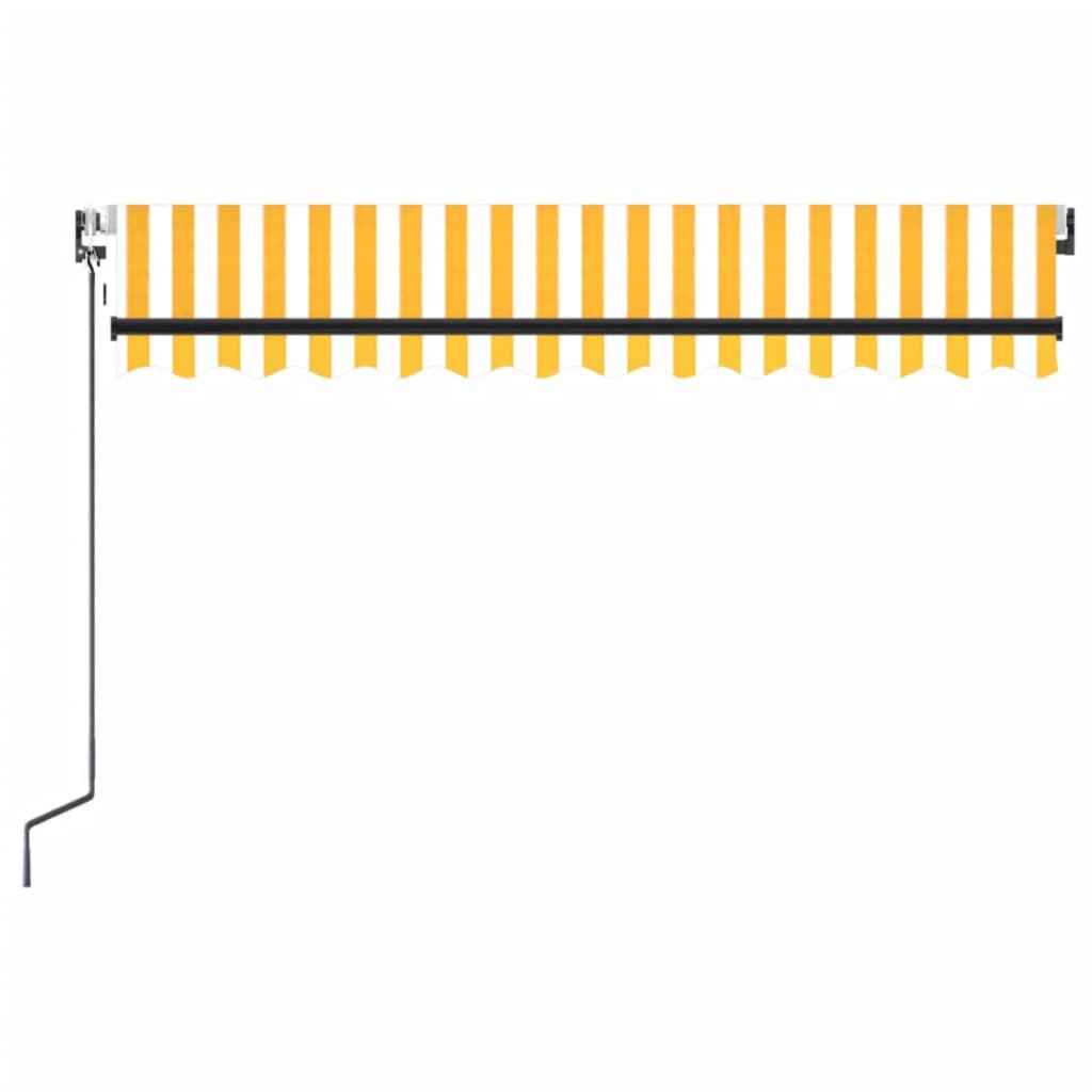 Automatic Awning with Wind Sensor and LED 350x250 cm Yellow White