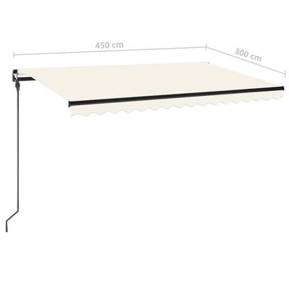 Tenda da Sole Retrattile Manuale 450x300 cm Crema