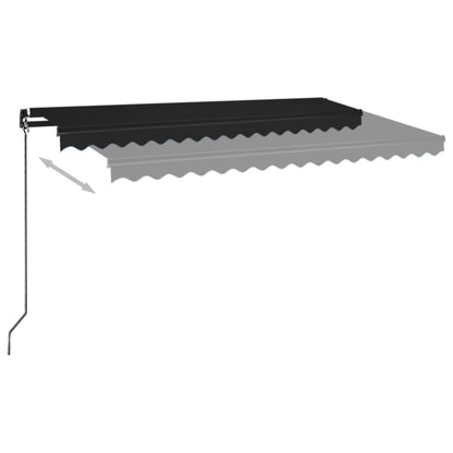 Tenda da Sole Retrattile Manuale con LED 400x350 cm Antracite | homemem39