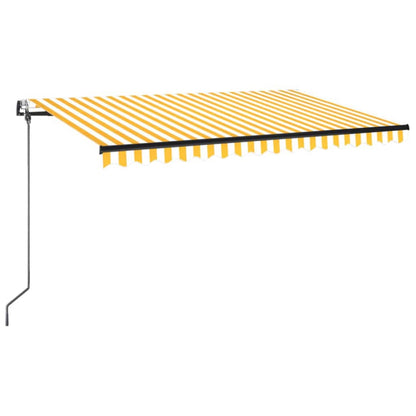 Tenda da Sole Retrattile Automatica 400x350 cm Gialla e Bianca
