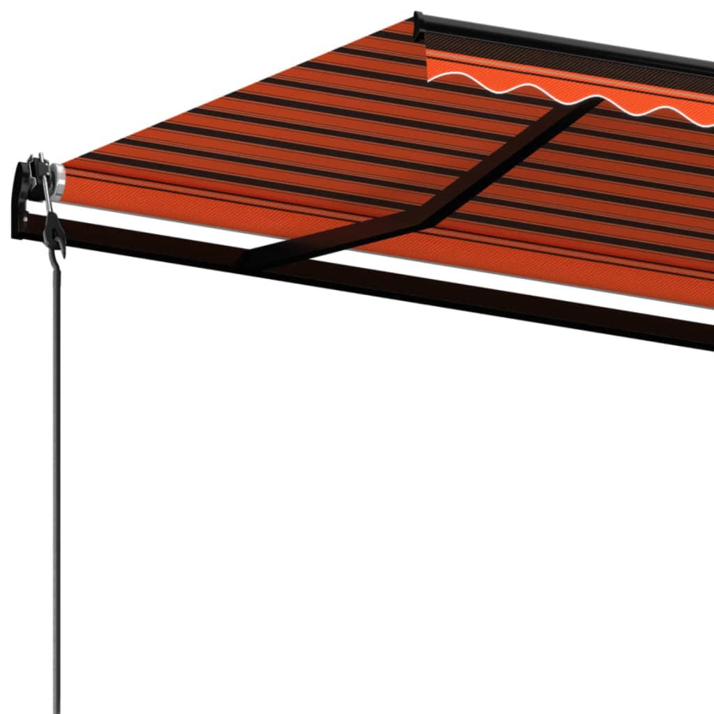 Tenda Sole Retrattile Automatica 400x350 cm Arancione e Marrone