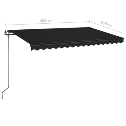 Tenda Automatica con Sensore Vento e LED 400x350 cm Antracite