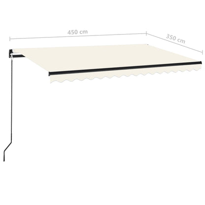 Tenda da Sole Retrattile Manuale 450x350 cm Crema