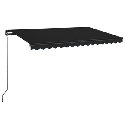 Tenda da Sole Retrattile Manuale LED 450x350 cm Antracite | homemem39