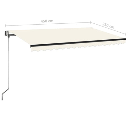 Tenda da Sole Retrattile Automatica 450x350 cm Crema | homemem39