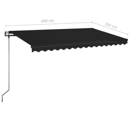Tenda da Sole Retrattile Automatica 450x350 cm Antracite | homemem39