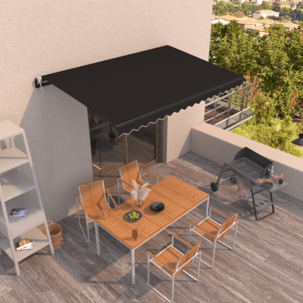 Tenda da Sole Retrattile Automatica 450x350 cm Antracite | homemem39