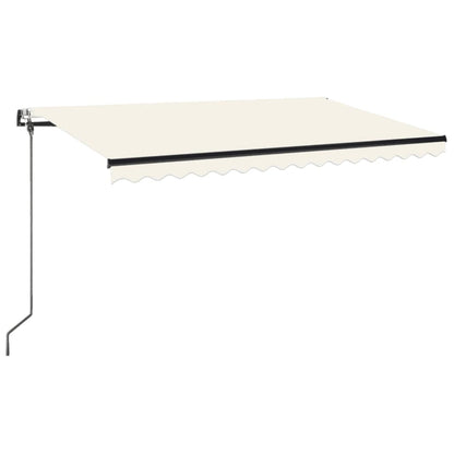 Tenda Automatica con Sensore Vento e LED 450x350 cm Crema | homemem39
