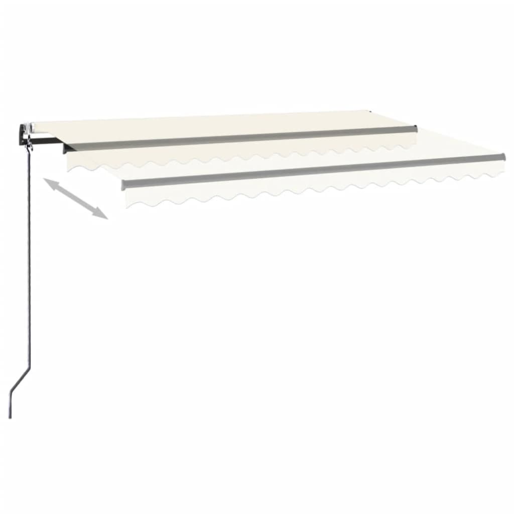 Tenda Automatica con Sensore Vento e LED 450x350 cm Crema | homemem39