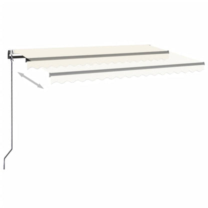 Tenda Automatica con Sensore Vento e LED 450x350 cm Crema | homemem39