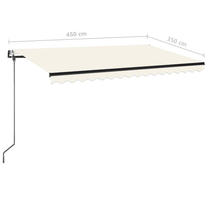 Tenda Automatica con Sensore Vento e LED 450x350 cm Crema | homemem39