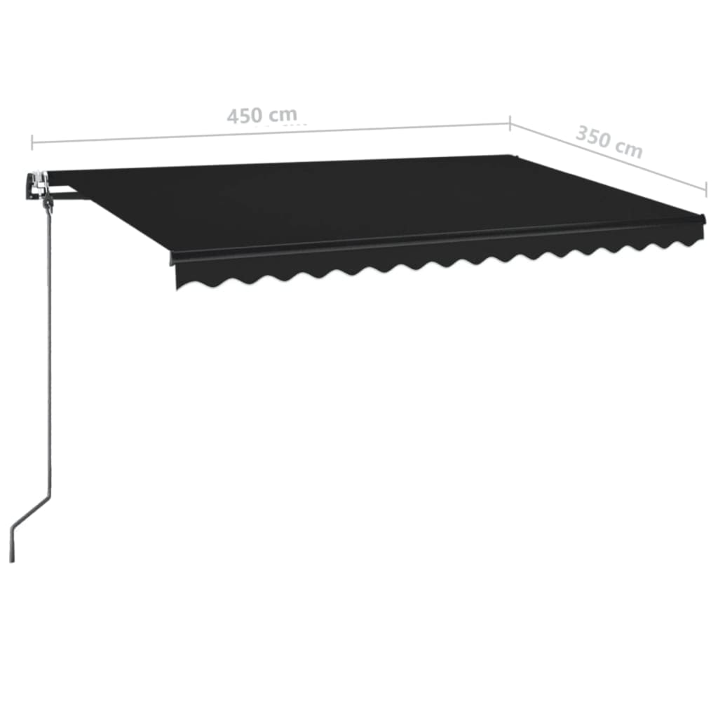 Tenda Automatica con Sensore Vento e LED 450x350 cm Antracite | homemem39