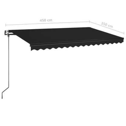 Tenda Automatica con Sensore Vento e LED 450x350 cm Antracite | homemem39