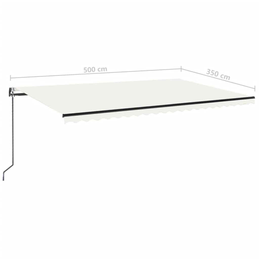 Tenda da Sole Retrattile Automatica 500x350 cm Crema | homemem39