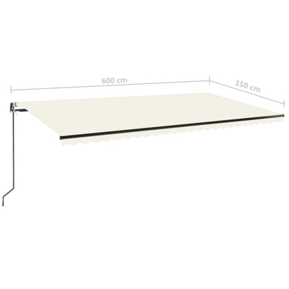 Automatic Retractable Awning 600x350 cm Cream