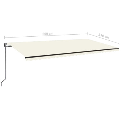 Tenda da Sole Retrattile Automatica 600x350 cm Crema