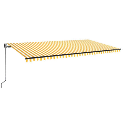 Automatic Retractable Awning 600x350 cm Yellow and White