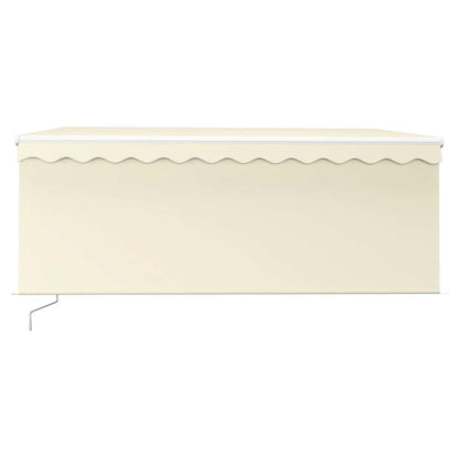 Tenda da Sole Retrattile Manuale con LED 3x2,5 m Crema