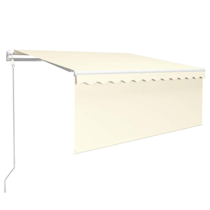 Tenda da Sole Retrattile Automatica con Parasole 3x2,5m Crema - homemem39