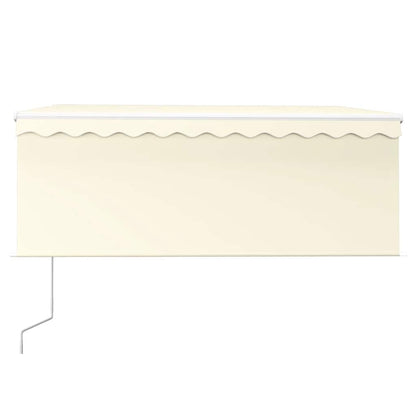 Tenda da Sole Retrattile Automatica con Parasole 3x2,5m Crema - homemem39