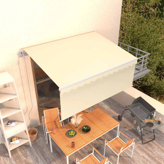 Tenda da Sole Retrattile Automatica con Parasole 3x2,5m Crema - homemem39