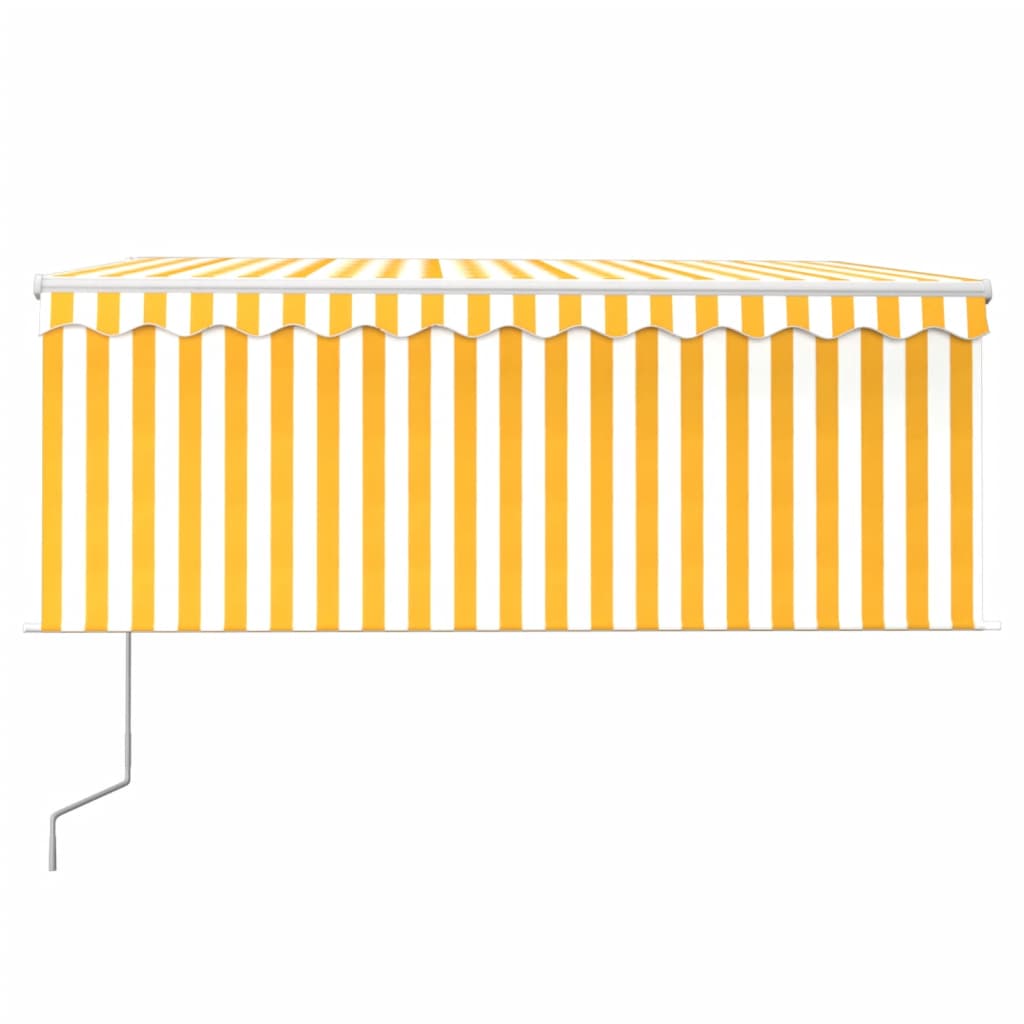 Tenda Sole Retrattile Automatica e Parasole 3x2,5mGialla Bianca