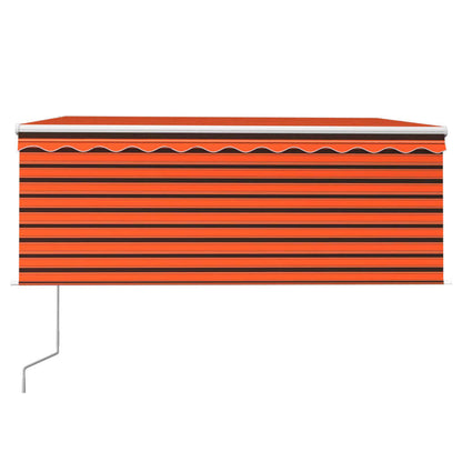 Tenda Automatica LED Sensore Vento 3,5x2,5m Arancione Marrone | homemem39