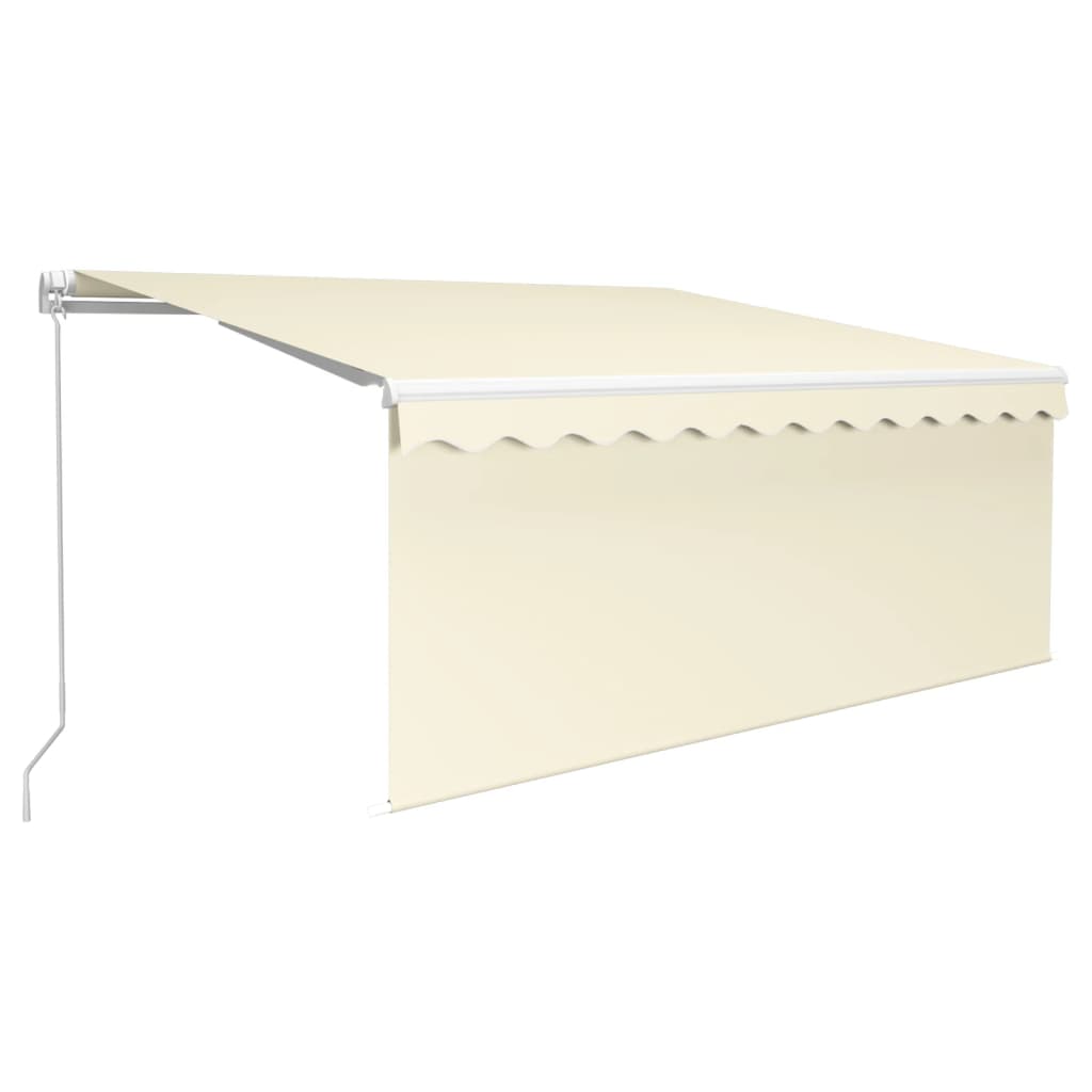 Tenda da Sole Retrattile Manuale con Parasole 3,5x2,5 m Crema