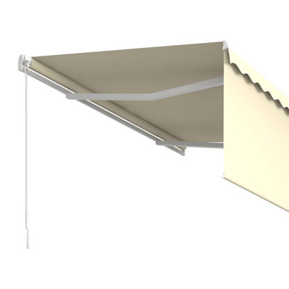 Tenda da Sole Retrattile Manuale con Parasole 3,5x2,5 m Crema - homemem39