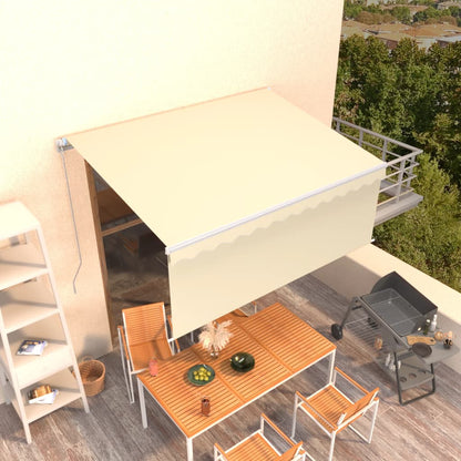 Tenda da Sole Retrattile Manuale con Parasole 3,5x2,5 m Crema