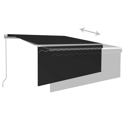 Tenda Sole Retrattile Manuale con Parasole 3,5x2,5 m Antracite