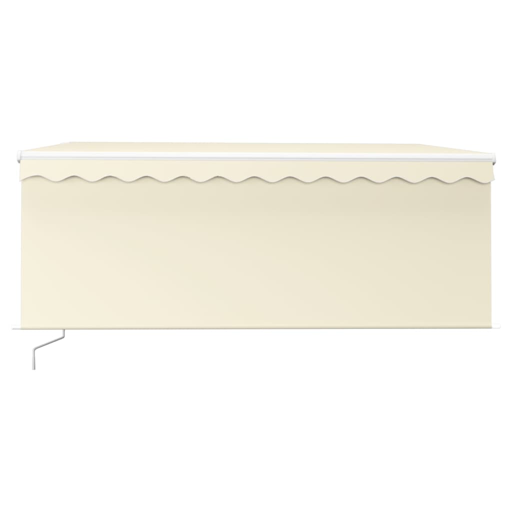 Tenda da Sole Retrattile Manuale con LED 3,5x2,5 m Crema | homemem39