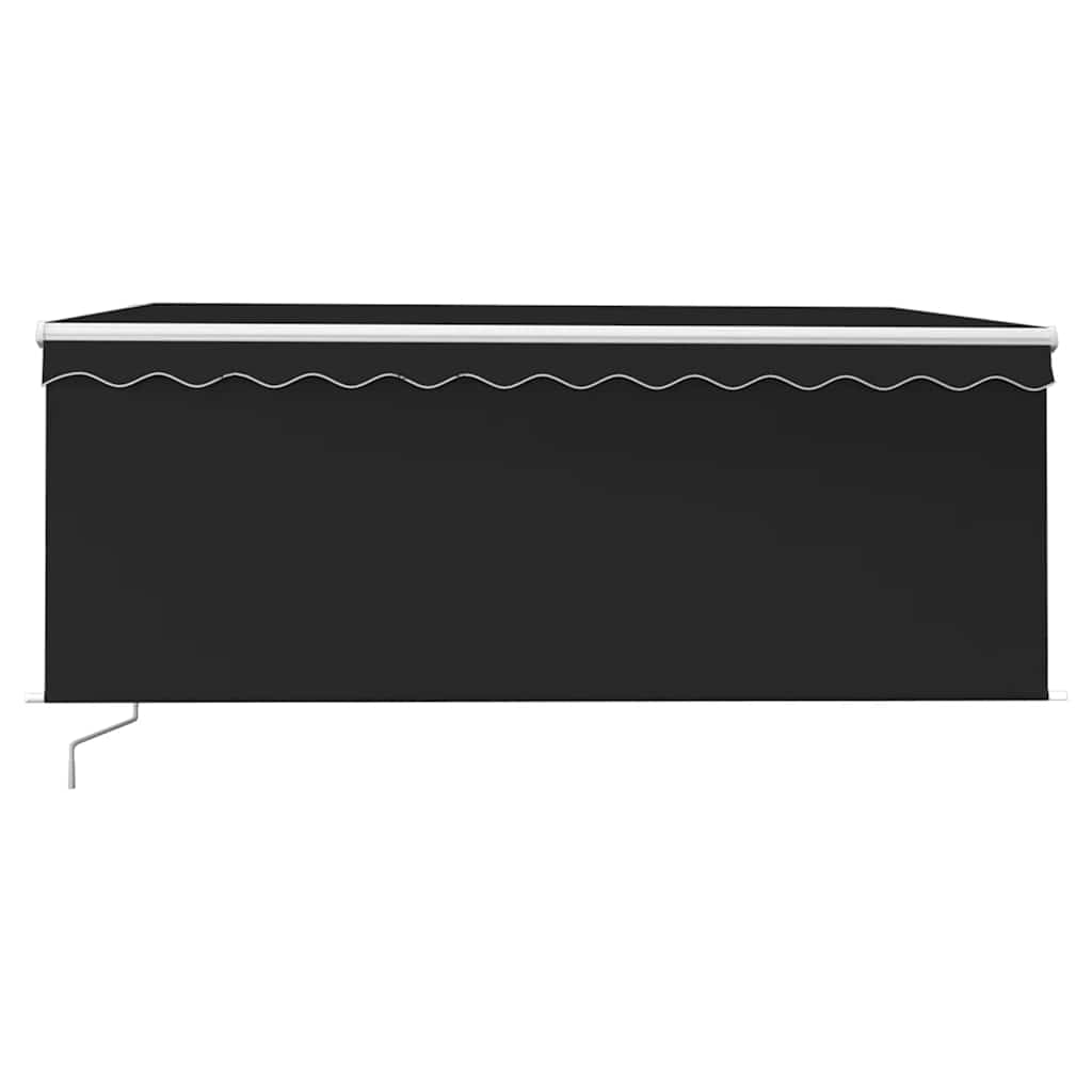 Tenda da Sole Retrattile Manuale con LED 3,5x2,5 m Antracite | homemem39