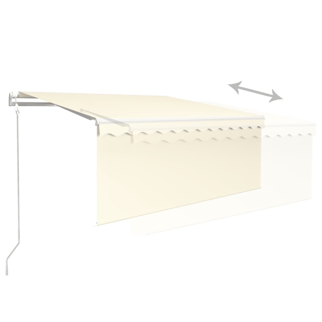 Tenda Sole Retrattile Automatica con Parasole 3,5x2,5 m Crema | homemem39