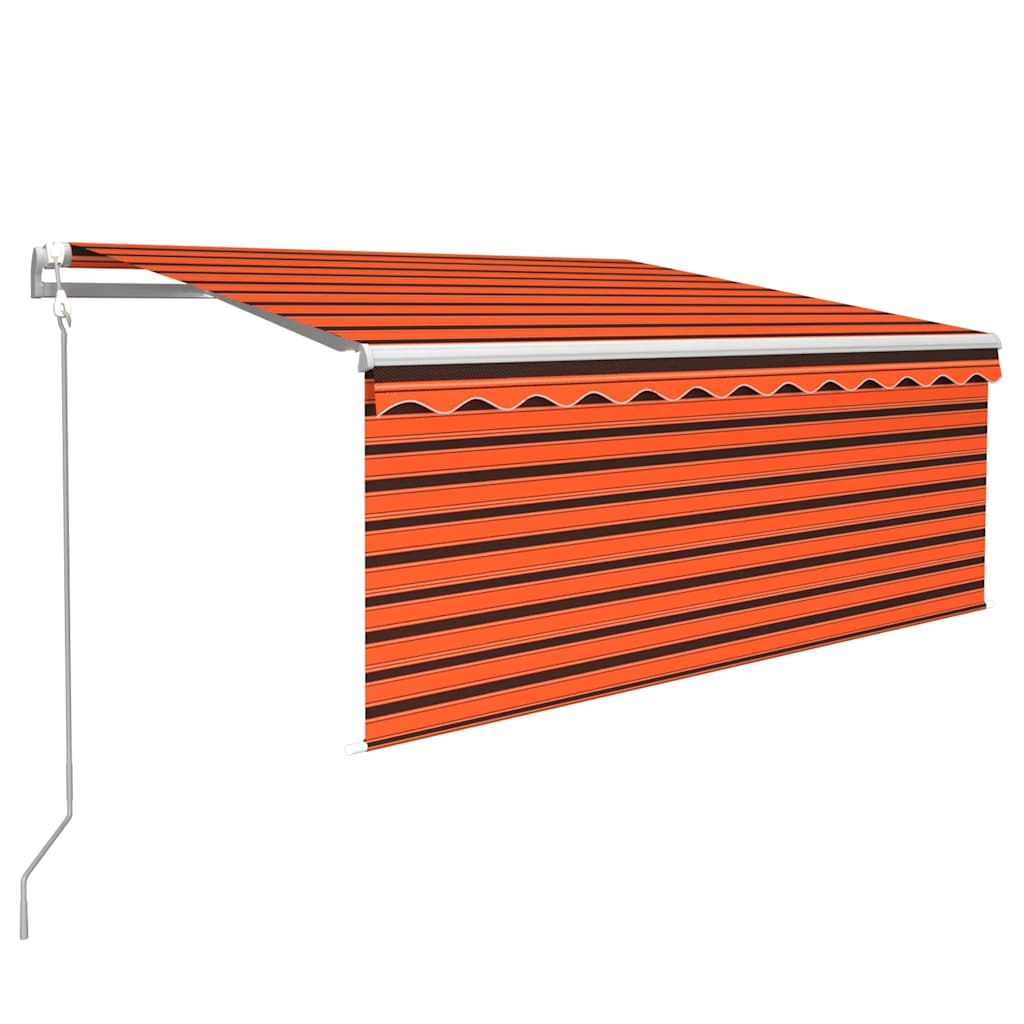 Tenda Retrattile Automatica Parasole 3,5x2,5m Arancio e Marrone | homemem39