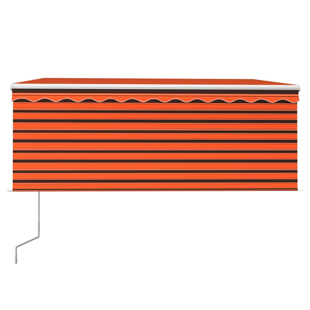 Tenda Retrattile Automatica Parasole 3,5x2,5m Arancio e Marrone | homemem39