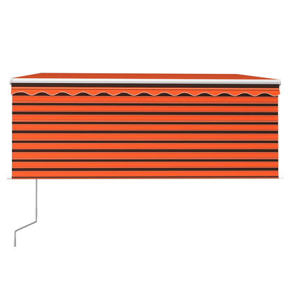 Tenda Retrattile Automatica Parasole 3,5x2,5m Arancio e Marrone | homemem39