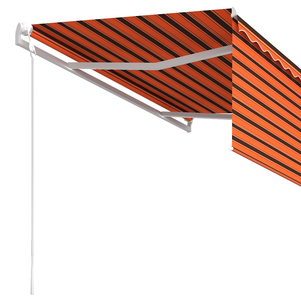 Tenda Retrattile Automatica Parasole 3,5x2,5m Arancio e Marrone | homemem39