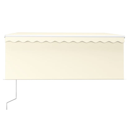 Tenda Automatica Parasole LED Sensore Vento 3,5x2,5cm Crema | homemem39