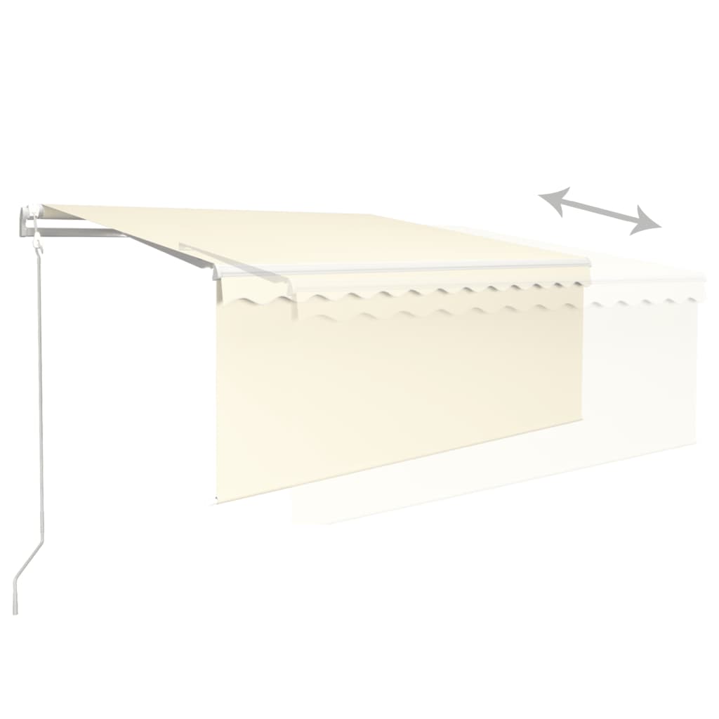 Tenda Automatica Parasole LED Sensore Vento 3,5x2,5cm Crema | homemem39