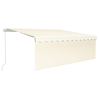 Tenda da Sole Retrattile Automatica con Parasole 4x3 m Crema - homemem39