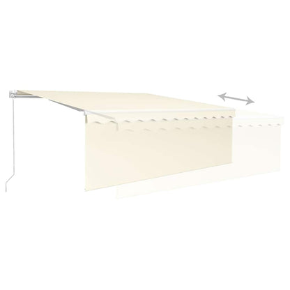 Tenda da Sole Retrattile Automatica con Parasole 4x3 m Crema