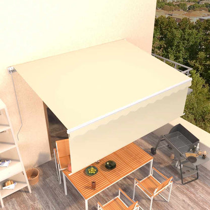 Tenda da Sole Retrattile Automatica con Parasole 4x3 m Crema