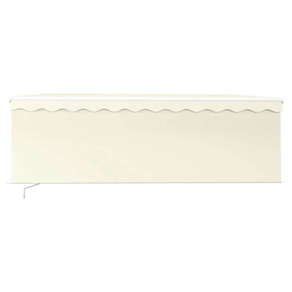 Tenda da Sole Retrattile Manuale con LED 4x3 m Crema