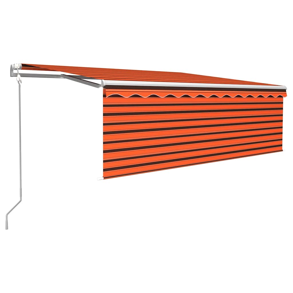 Tenda Retrattile Automatica con Parasole 4x3 m Arancio Marrone - homemem39