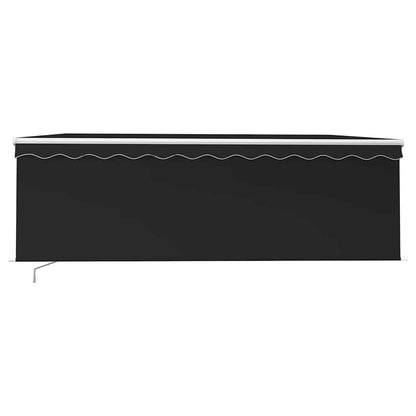 Tenda da Sole Retrattile Manuale con LED 4,5x3 m Antracite - homemem39