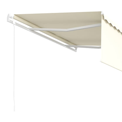 Automatic Retractable Awning with Sunshade 4.5x3 m Cream
