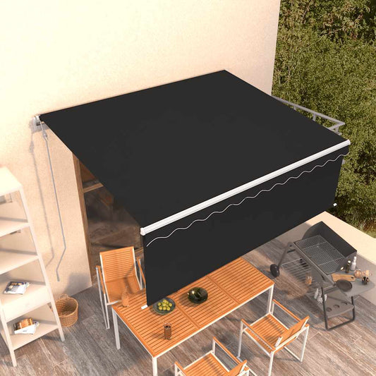 Tenda Sole Retrattile Automatica con Parasole 4,5x3m Antracite - homemem39