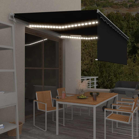 Tenda Automatica con Parasole e Sensore Vento 4,5x3 m Antracite | homemem39